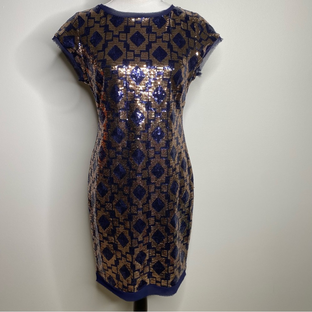 Vince Camuto sparkly sequins shift dress size 4